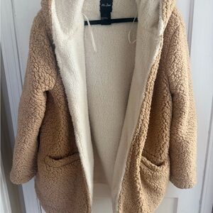 Cozy Tan Sherpa Kids Jacket